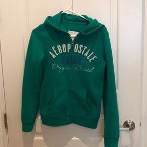 Aeropostal turquoise green jacket size M